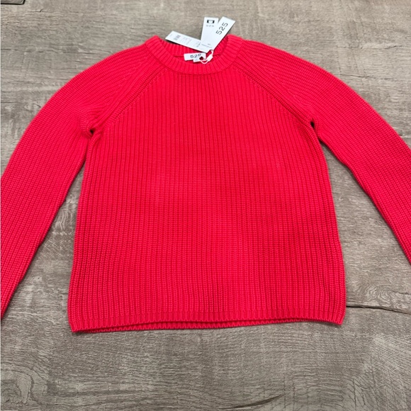 525 America Tomato Red Cotton Knit Crewneck Sweater NWT Size M - Picture 8 of 9